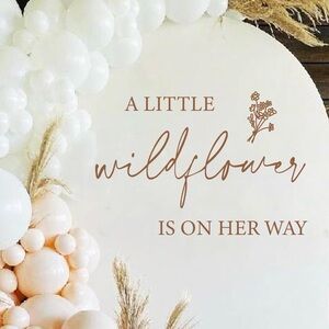 Wildflower Baby Shower Sign NWT